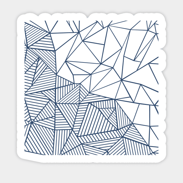 Abstract Half and Half 45 Navy Blue Sticker by ProjectM